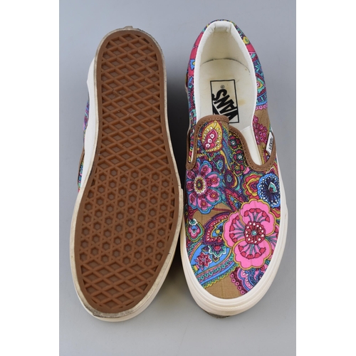 707 - Pair of Vans Classic Paisley Platform Pumps, Size 6