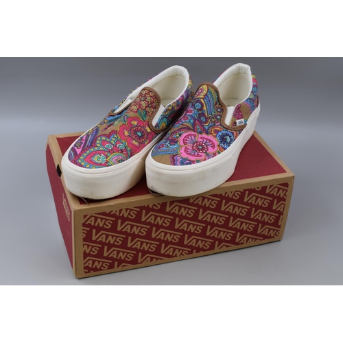 707 - Pair of Vans Classic Paisley Platform Pumps, Size 6