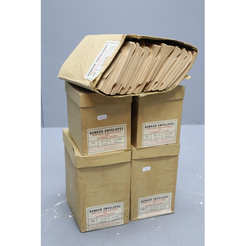 708 - Large Collection of Vintage Banker Envelopes that were Specially manufactured for Automatic Filling ... 