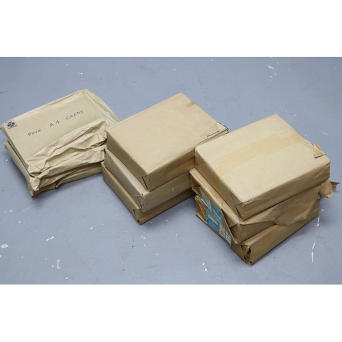 709 - Nine Reems of Vintage Cambridge Quatro Square Cut Filing Folders in Various colours approx 12