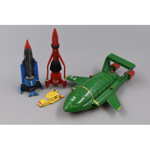 214 - A Die Cast Set of Matchbox 1992 Thunderbirds Vehicles. Playworn