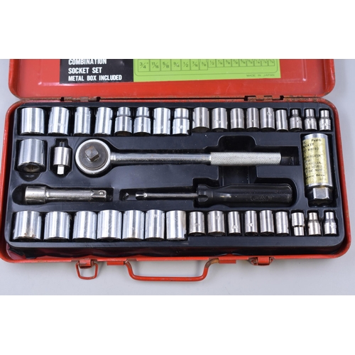 702 - A Forty Piece Socket Set, In Case (Complete)