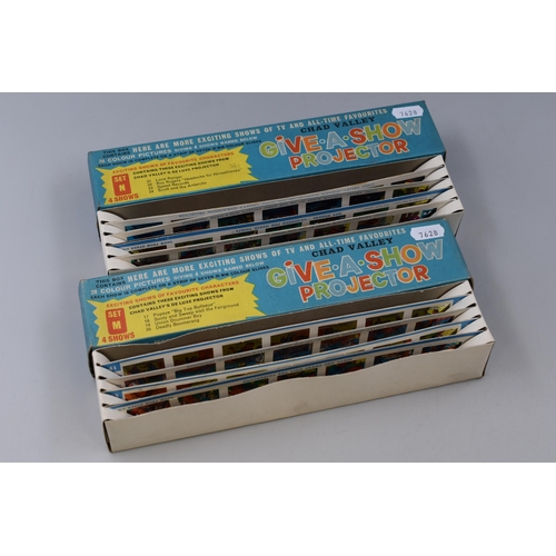 215 - Two Boxed 1960's Chad Valley 28 Colour Slides for Projector to include Set M Popeye, Sooty and Sweep... 