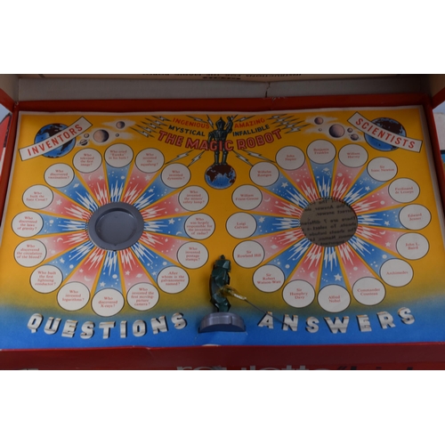 611 - Three Collectable 1950-1960 Board Games to include Merit Magic Robot, Bell Amonn Andrews Quiz Panel ... 