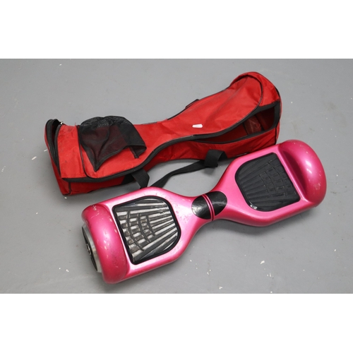 742 - A Hoverboard With Carry Case, Powers On When Tested