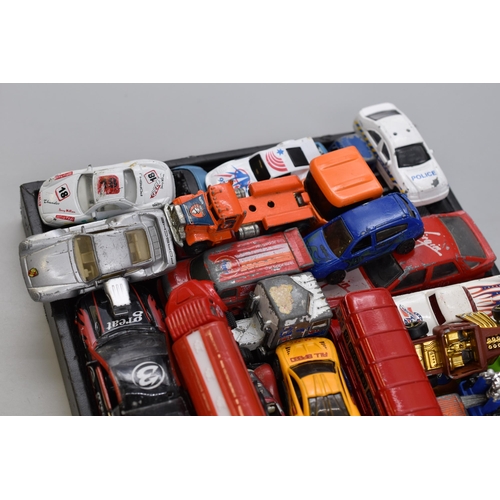 219 - A Selection of Various Playworn Die Cast Vehicles To Include Hot Wheels, Matchbox, Corgi, And More