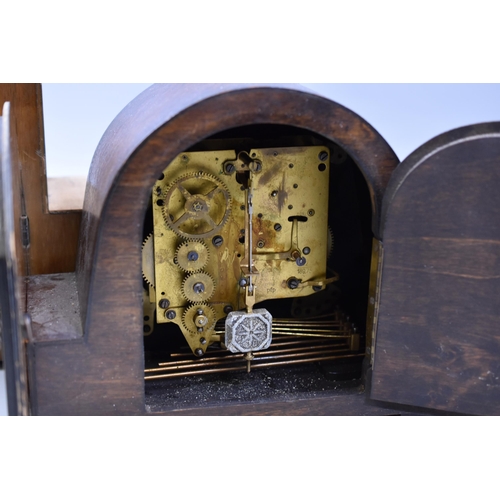 729 - Two Wooden Mantle Clocks to Include Smiths Enfield and Other