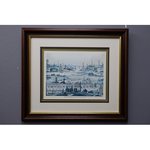 734 - Four Framed and Glazed Prints including two Constables in Matching Framed Mounts and a L S Lowry ent... 