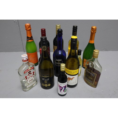 423 - Large Mixed Lot of Alcohol to include Wines and Spirits Mostly Sealed Bottles