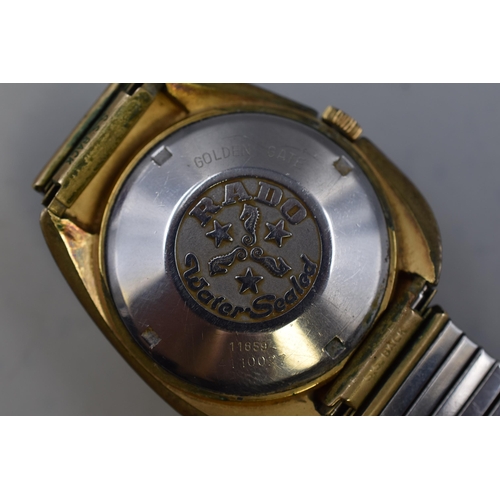 120 - Automatic 25 Jewels Rado Golden Gate Day Date Gent's Watch (Working)