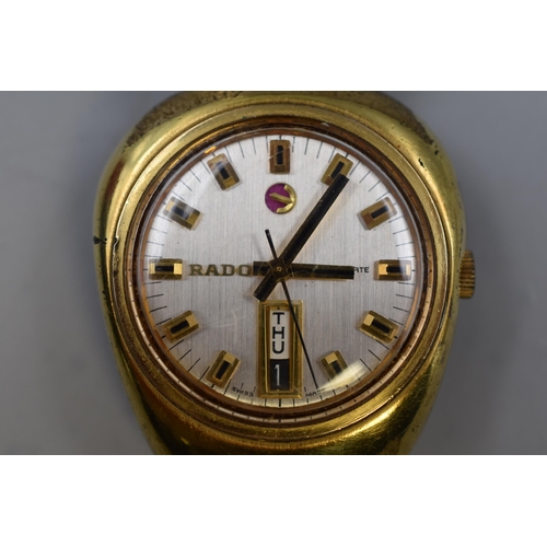 120 - Automatic 25 Jewels Rado Golden Gate Day Date Gent's Watch (Working)