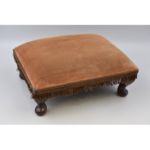 388 - Vintage Fabric Covered Foot Stool (13