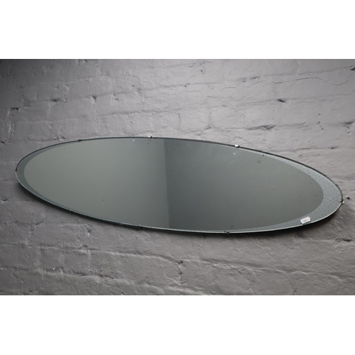 426 - Mid Century Space Age Style Wall Mirror (4ft) and a Habitat Circular Wall Mirror (12