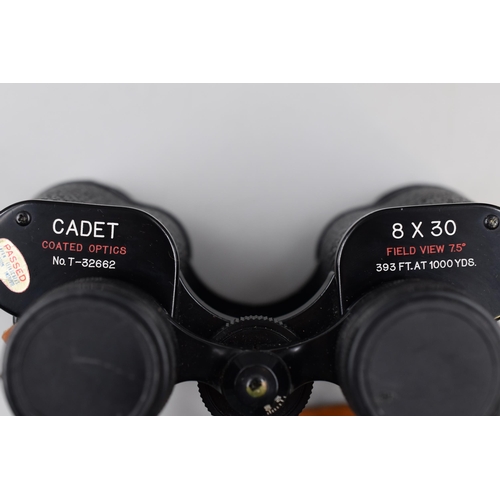 433 - Two Pairs of Binoculars to include Cadet 8 x 30 in case