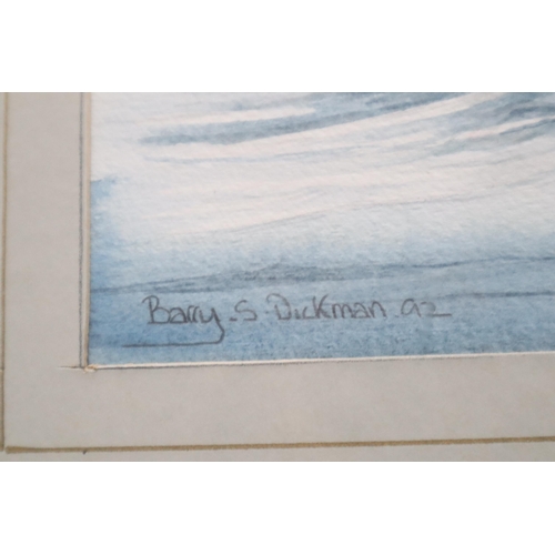 449 - Two Framed and Glazed Barry S Dickman Original Watercolours Depicting Boats. Approx 22.5