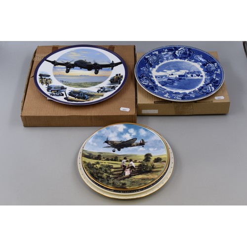 529 - Selection of 6 Fine China Cabinet Collectors Plates featuring Royal Doulton Spitfire Coming Home, an... 