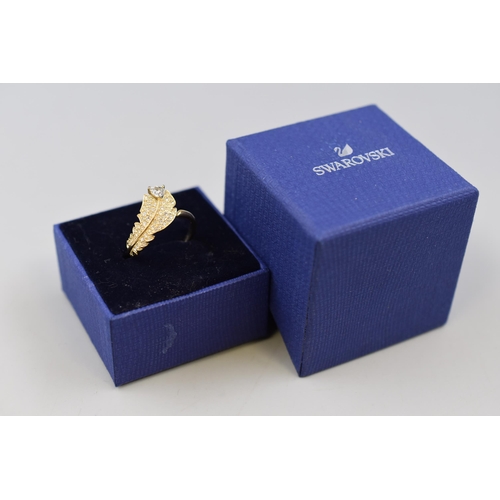 1 - Swarovski Crystal Ring (Size P) Complete with Presentation Box