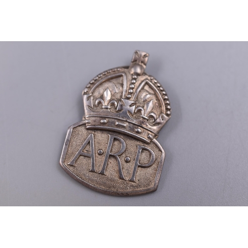 4 - Hallmarked London Silver ARP Badge