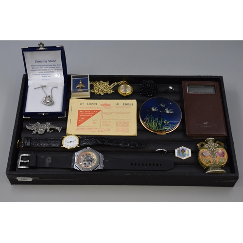 126 - Mixed Selection including Necklace, Compact, Watches, Ration Book and More