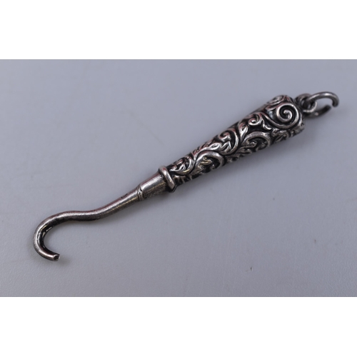 14 - Hallmarked Silver Button Hook