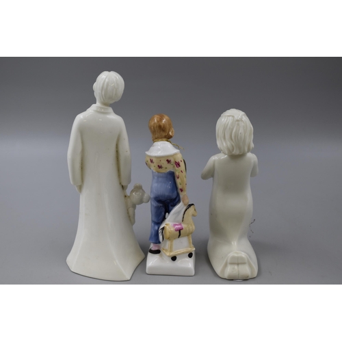 341 - Two Royal Worcester Moments Figures and a Royal Doulton Tom Figure