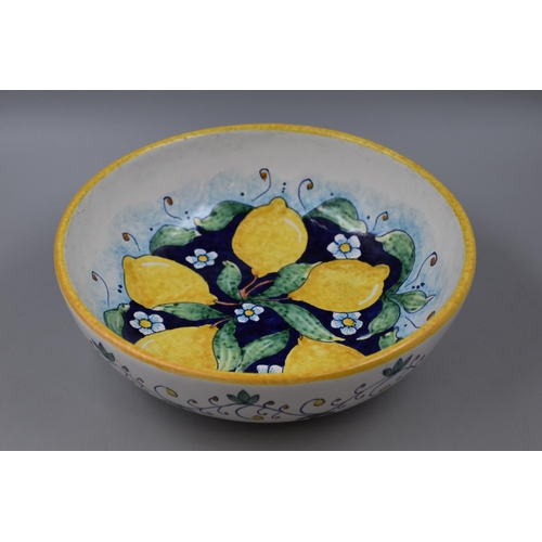 361 - Ravello Ceramic Lemon Bowl Approx 9.5