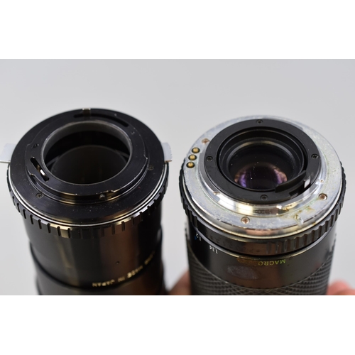 187 - Two Camera Lenses to include Prakticar 70 - 210mm and Sunagor 100 - 200mm