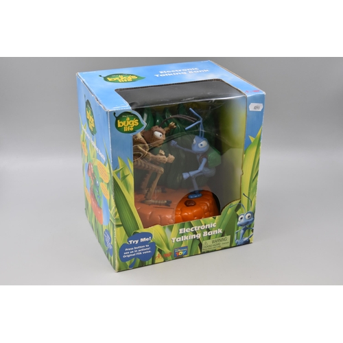 196 - A Bugs Life Elecronic Taking Bank in Original Box (Working)