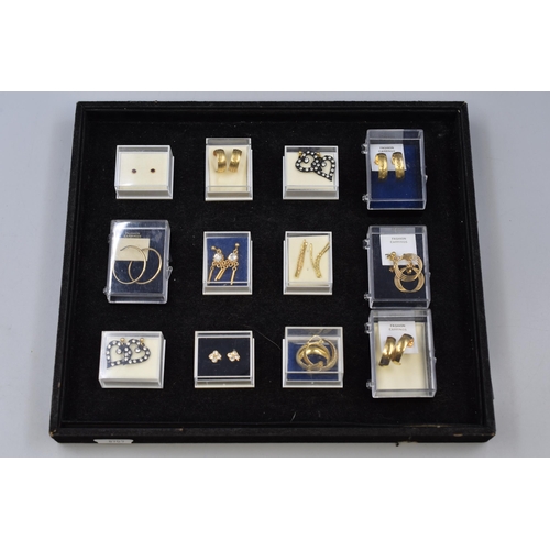 202 - Selection of Twelve Pairs of Earrings in Presentation Boxes