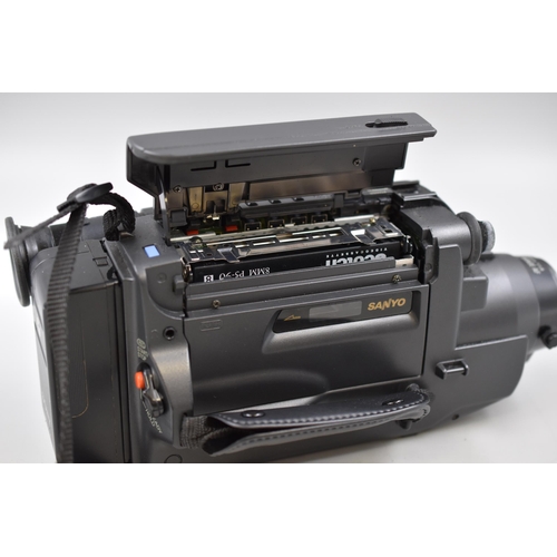 487 - Sanyo VM-D9P 8mm Camcorder in Storage bag complete with Charger, Tapes, Batteries, Remote Control, I... 