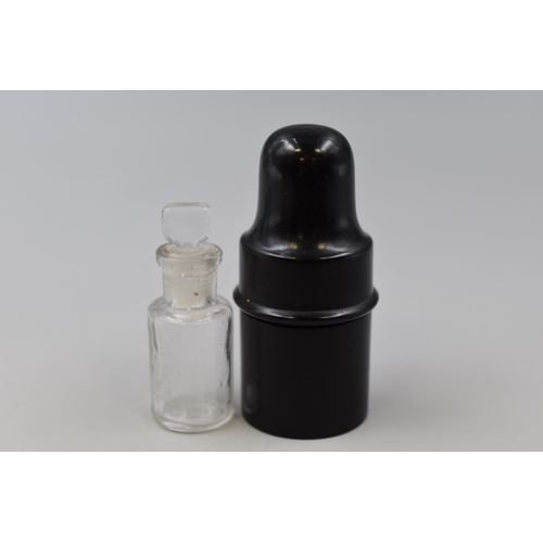 254 - Ebony Screwed Case with Glass Storage Jar (3