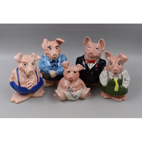 111 - A Set of Five Nat West Wade Piggy Banks With Stoppers