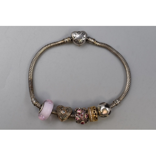 264 - Silver 925 Pandora Bracelet with a Selection of Charms