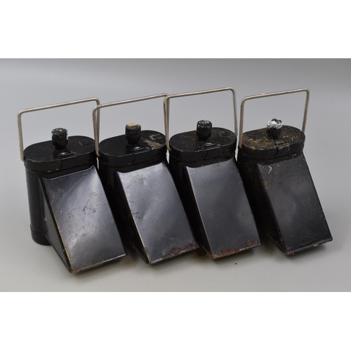 299 - Four WWII ARP Hooded Warden Lanterns