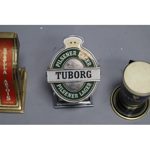 895 - A Selection of Five Vintage Collectable Bar Fronts To Include Guinness, Tuborg, Stella Artois, Labat... 