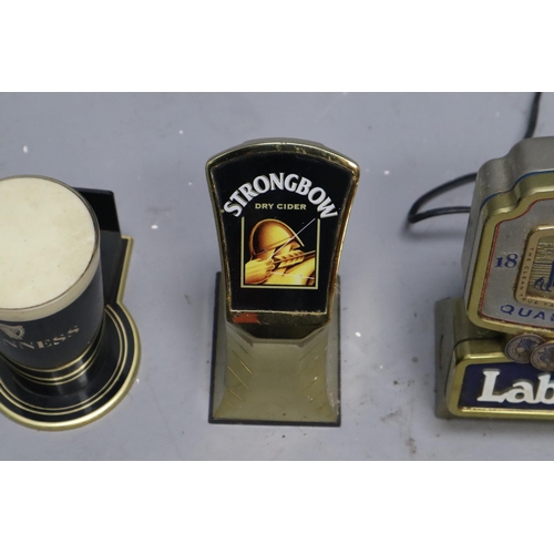 895 - A Selection of Five Vintage Collectable Bar Fronts To Include Guinness, Tuborg, Stella Artois, Labat... 