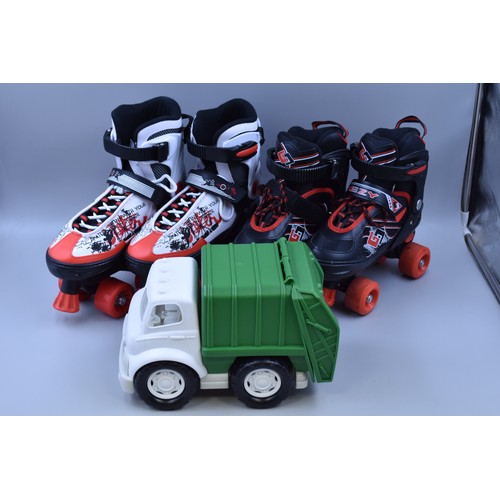 913 - A Mixed Selection To Include Two Pairs of Roller Skates, Tonka Fire Engine (AF), And Other