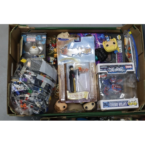 914 - Large Selection of Action Figures and Collectable Toys To Include DC Marvel, Harry Potter, Pop Figur... 