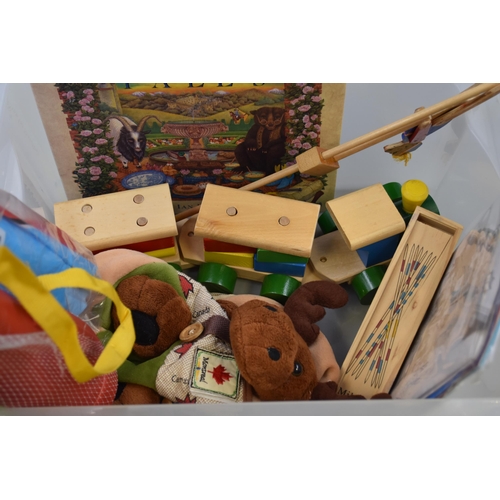 858 - Selection of Traditional Children's Toys including Wooden Train, Golf Set, Backpack, Jigraphy and Mo... 