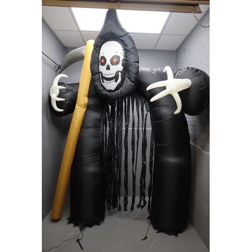 881 - Self Inflating Grim Reaper Door Figure with in Built Pump