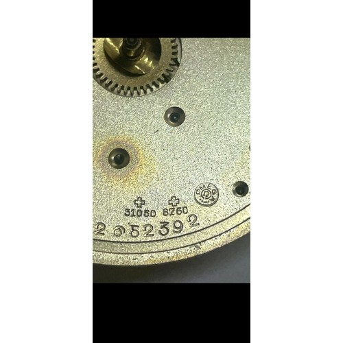 25 - Omega Tiffany Blue 1960s Gold Plated (Movement No 2652392) Pocket Watch with Chain (Working)