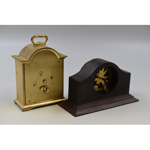 275 - Two Mantle Clocks including Ebony (a/f)