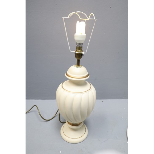 289 - Retro Large Swirl Table Lamp Approx 23