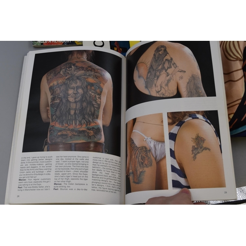 572 - Seven Tatoo Body Art Booklets and a Japanese Koi Karp Wall Hanging