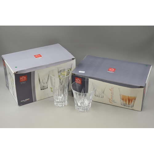 841 - Selection of 2 Boxes of 6 RCR Crystal Fluente Glasses