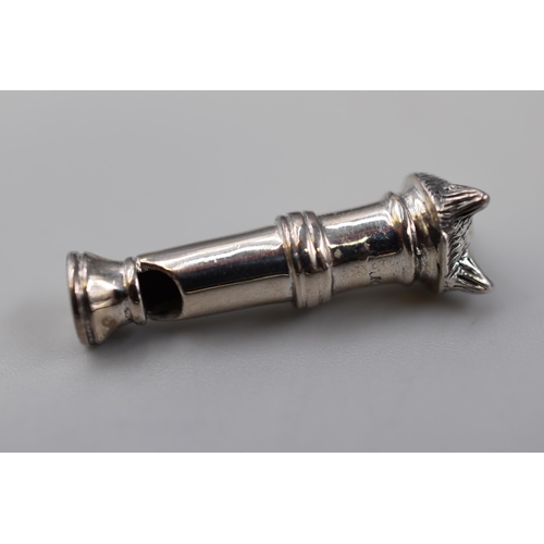 58 - Silver 925 Fox Head Whistle