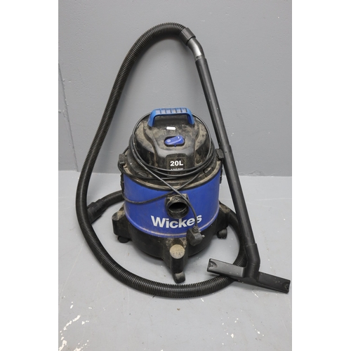 861 - Wicks 20L wet & dry 1250w vacuum (working when tested)