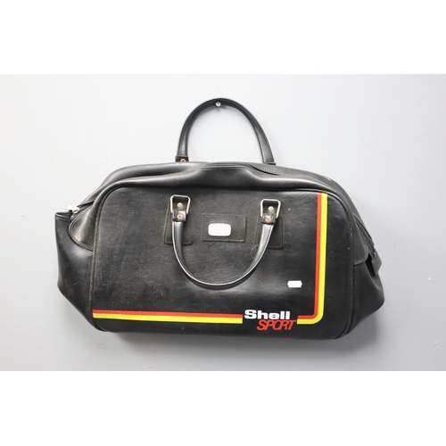 850 - A Vintage Leather Shell Sports Bag