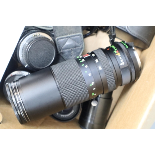 878 - Selection of Items to include Three Camera Nikon F55, Pentax MX, Nikon D300 andNumerous Camera Lens'... 