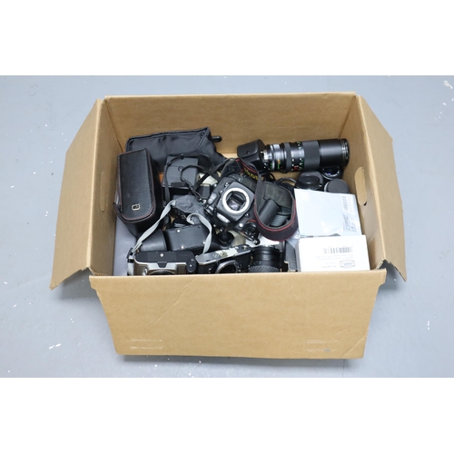 878 - Selection of Items to include Three Camera Nikon F55, Pentax MX, Nikon D300 andNumerous Camera Lens'... 